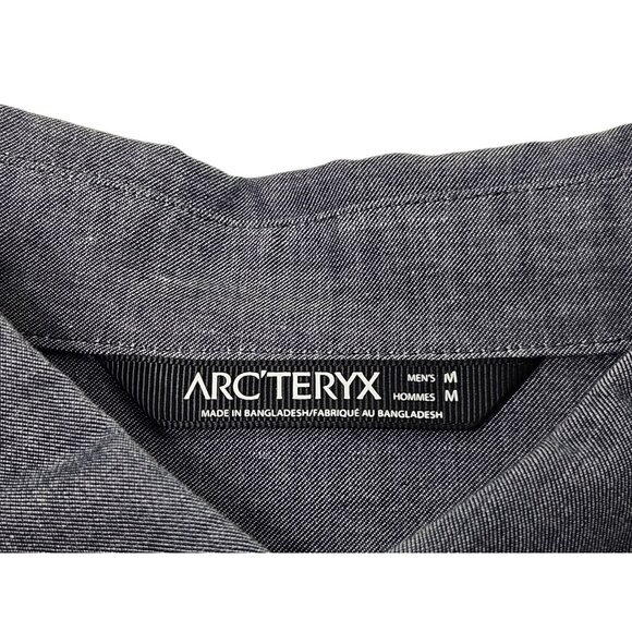 Arc'teryx Astute Long Sleeve Button Up Shirt Chambray Gray Men's Medium READ - Picture 4 of 11